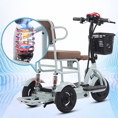 Folding Lightweight Electric Tricycle for Seniors Portable 3 Wheel Scooter for Elderly Mobility