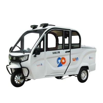 New Fully Enclosed Electric Tricycle Pickup Passenger Cargo 3 Wheel Scooter for Family & Senior Use
