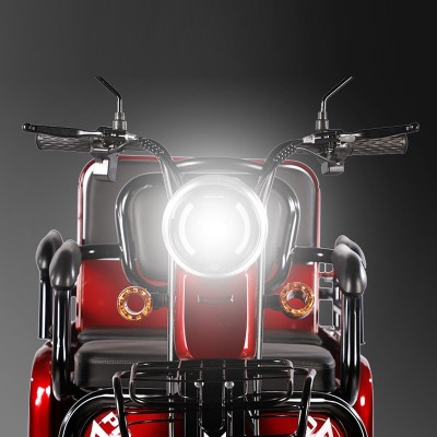 48V 500KG Load Electric Three-Wheeler for Home Passenger & Cargo Dual Use
