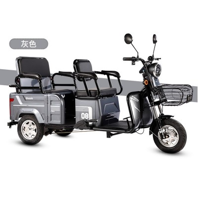 48V 500KG Load Electric Three-Wheeler for Home Passenger & Cargo Dual Use