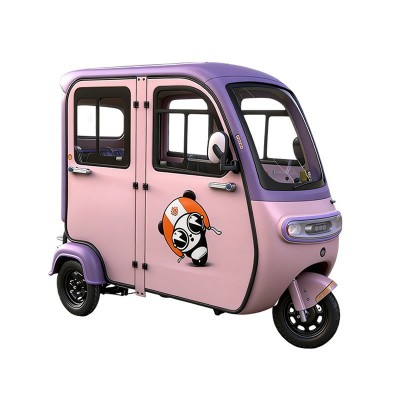 Adult Handled Electric Tricycle Fully Enclosed 3-Seat Household Short Distance Transport Vehicle