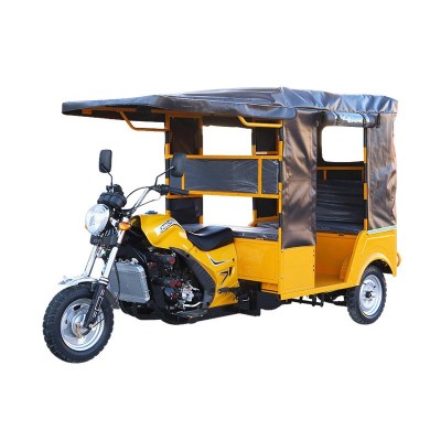 Three-wheeled motorcycle with a honking horn, cargo-carrying tricycle